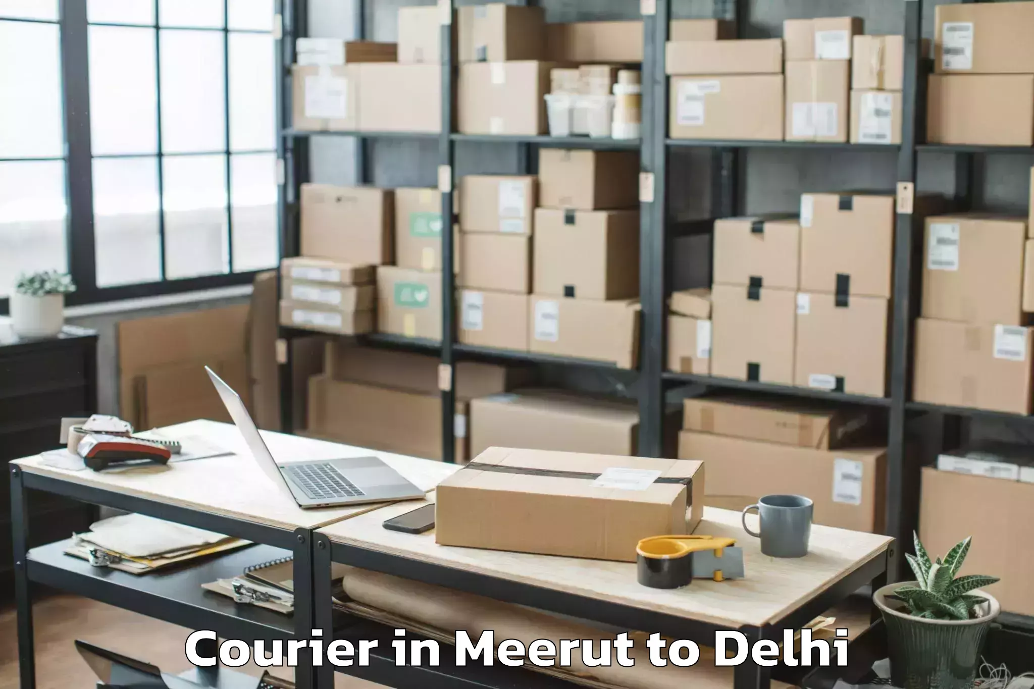 Book Meerut to Parliament Street Courier Online